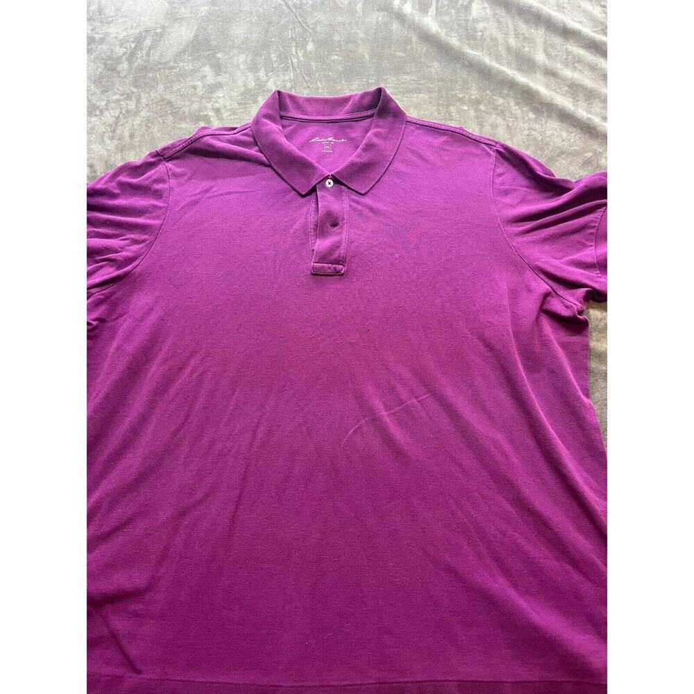 Eddie Bauer Men's Polo Shirt Size 3XL XXXL Purple Short Sleeve Outdoors‎ Golf